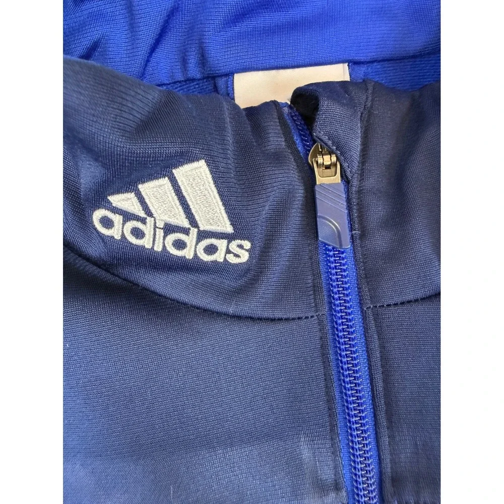 Adidas Track Jacket Mens‎ XL Blue Soccer Fussball Ferienschule Full Zip V38048